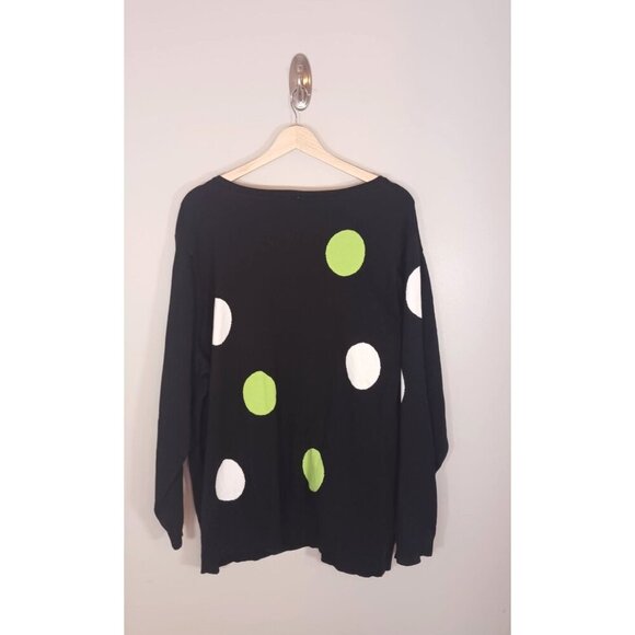 Quacker Factory Polka Dot Sequin 3/4 Length Sleeve Button Cardigan Size‎ 3X NWT - Picture 2 of 6